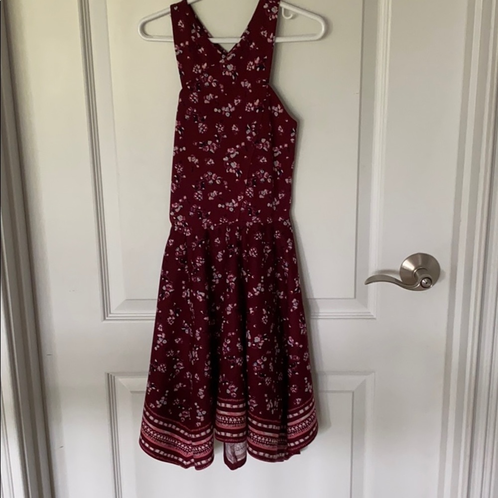 maroon dress